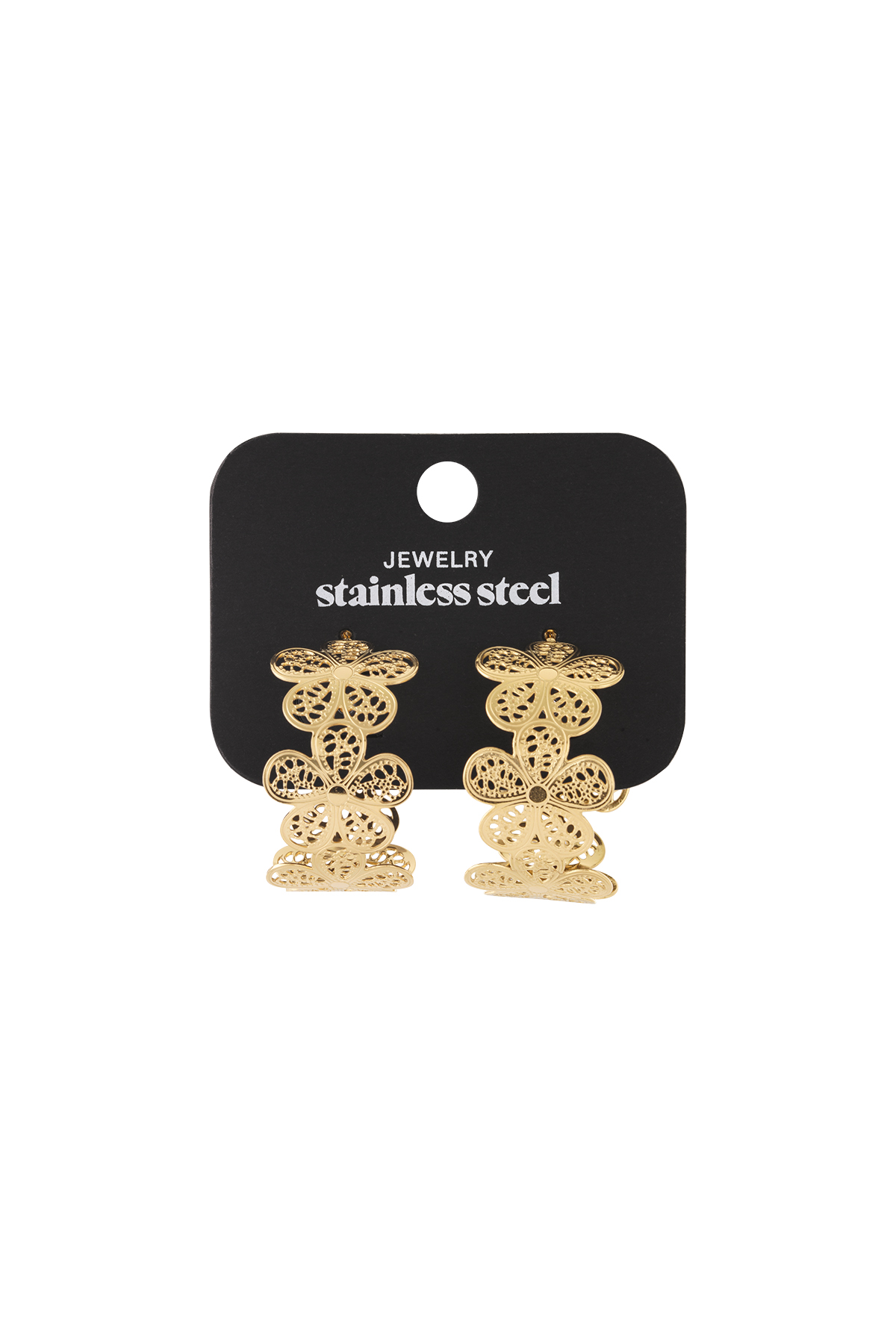 Flowers hoop earrings thumbnail 4