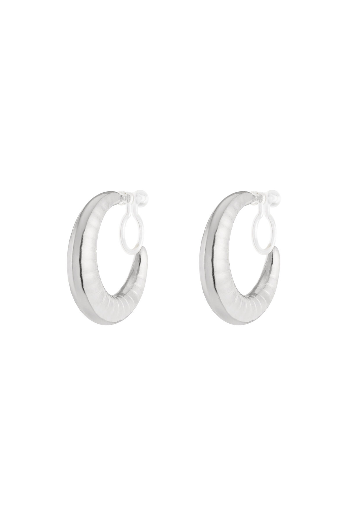 Bold hoop clip Earrings thumbnail 3