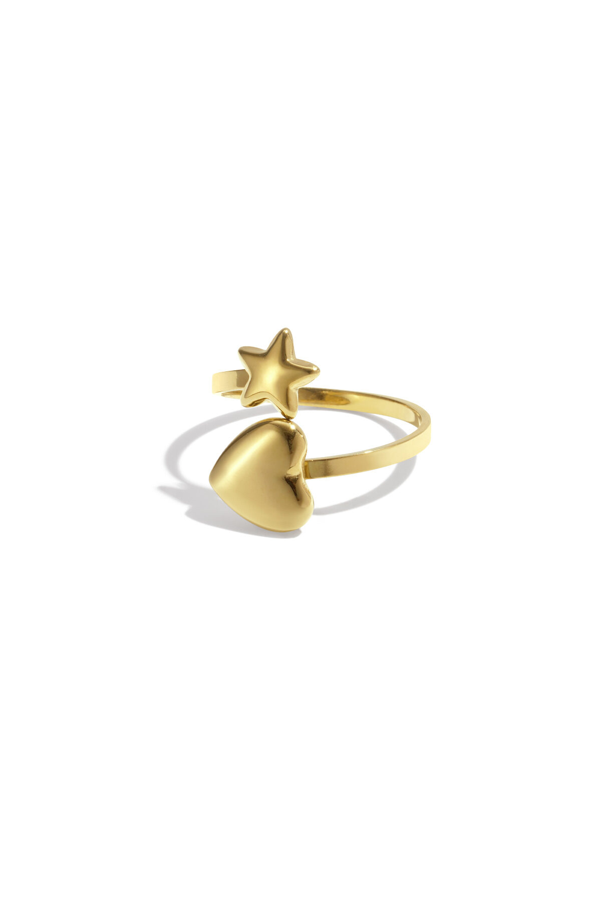 Ring with heart and star 2