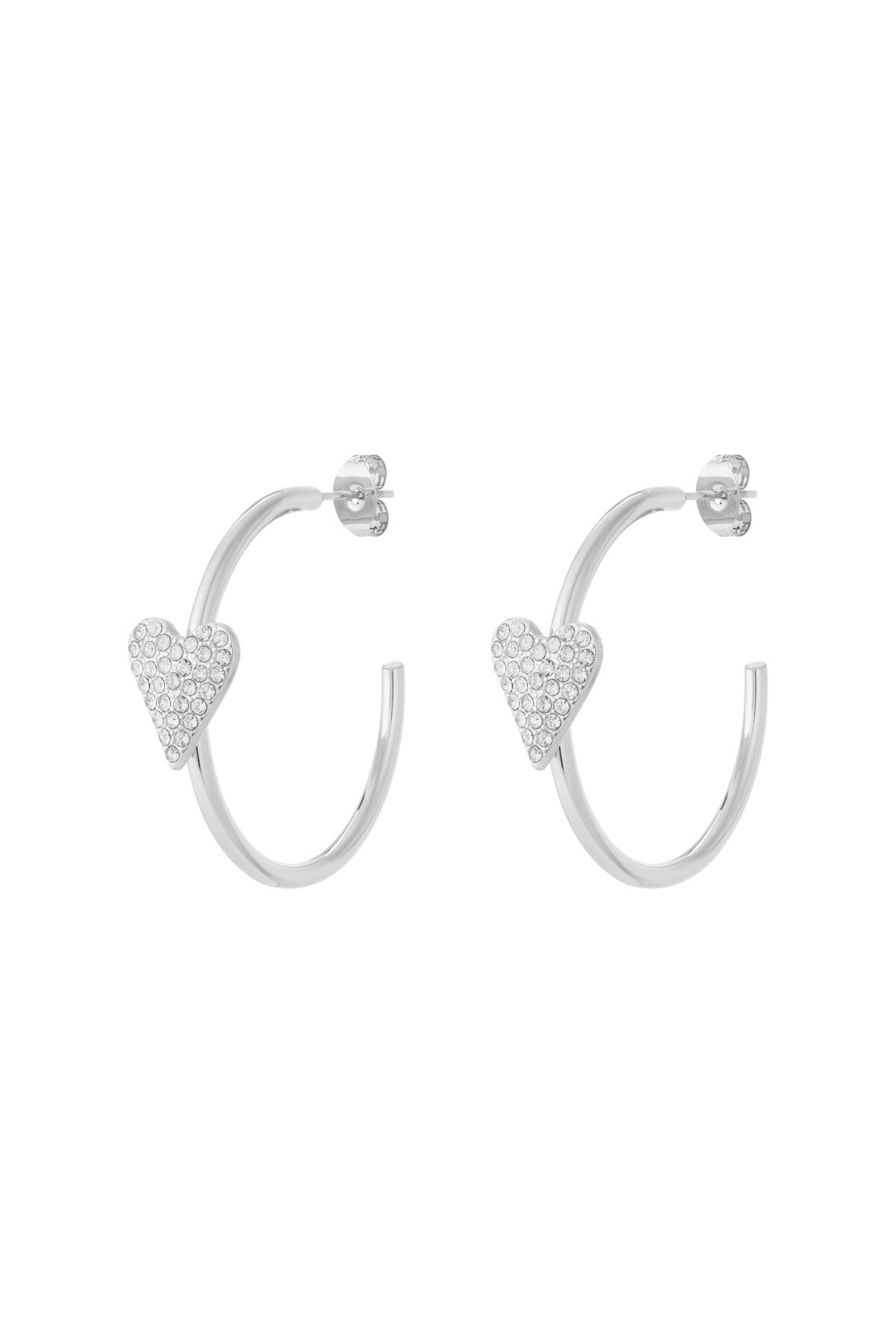 Heart hoop Earrings thumbnail 3