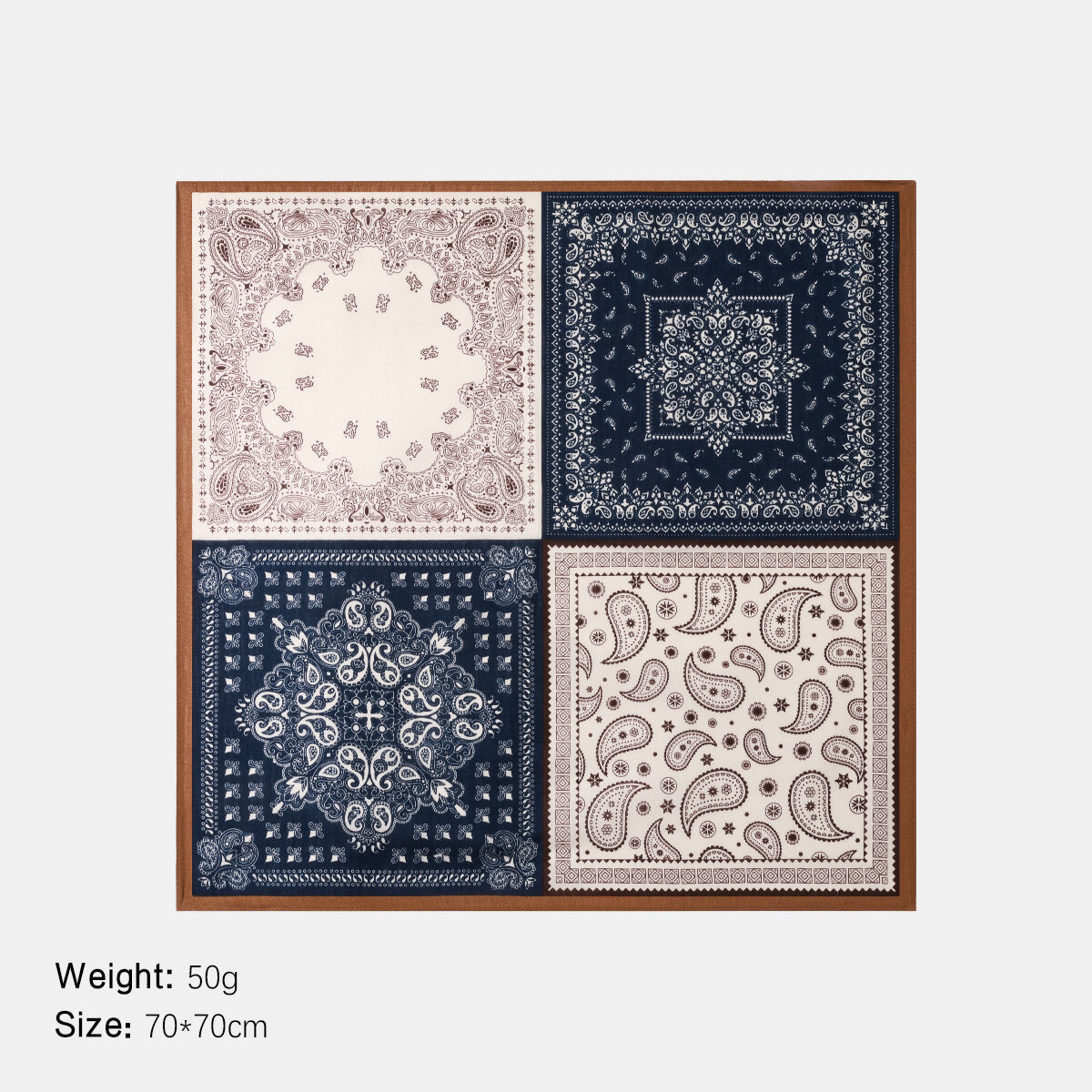 1 Piece Retro Patchwork Cashew Flower Rayon Women's Bandana thumbnail 2