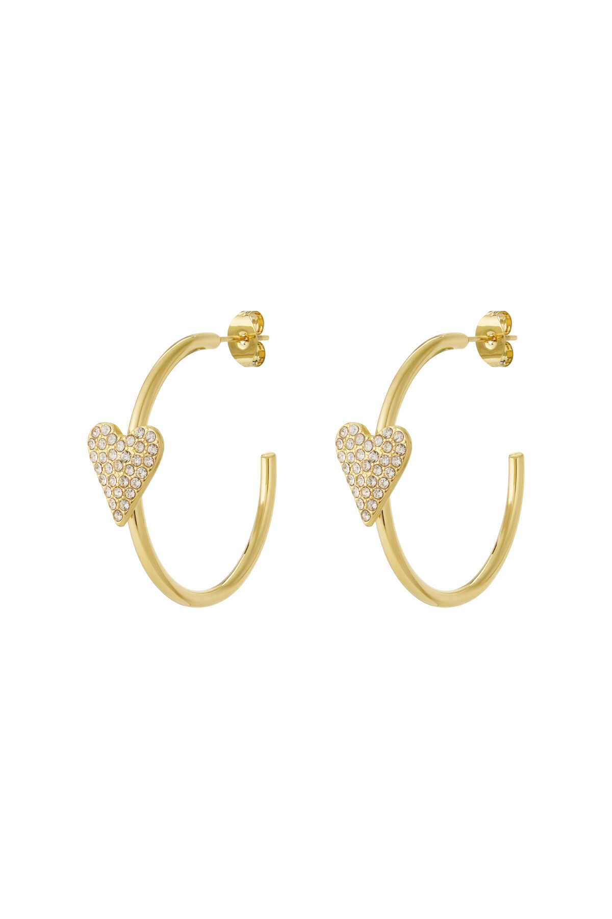 Heart hoop Earrings - 1