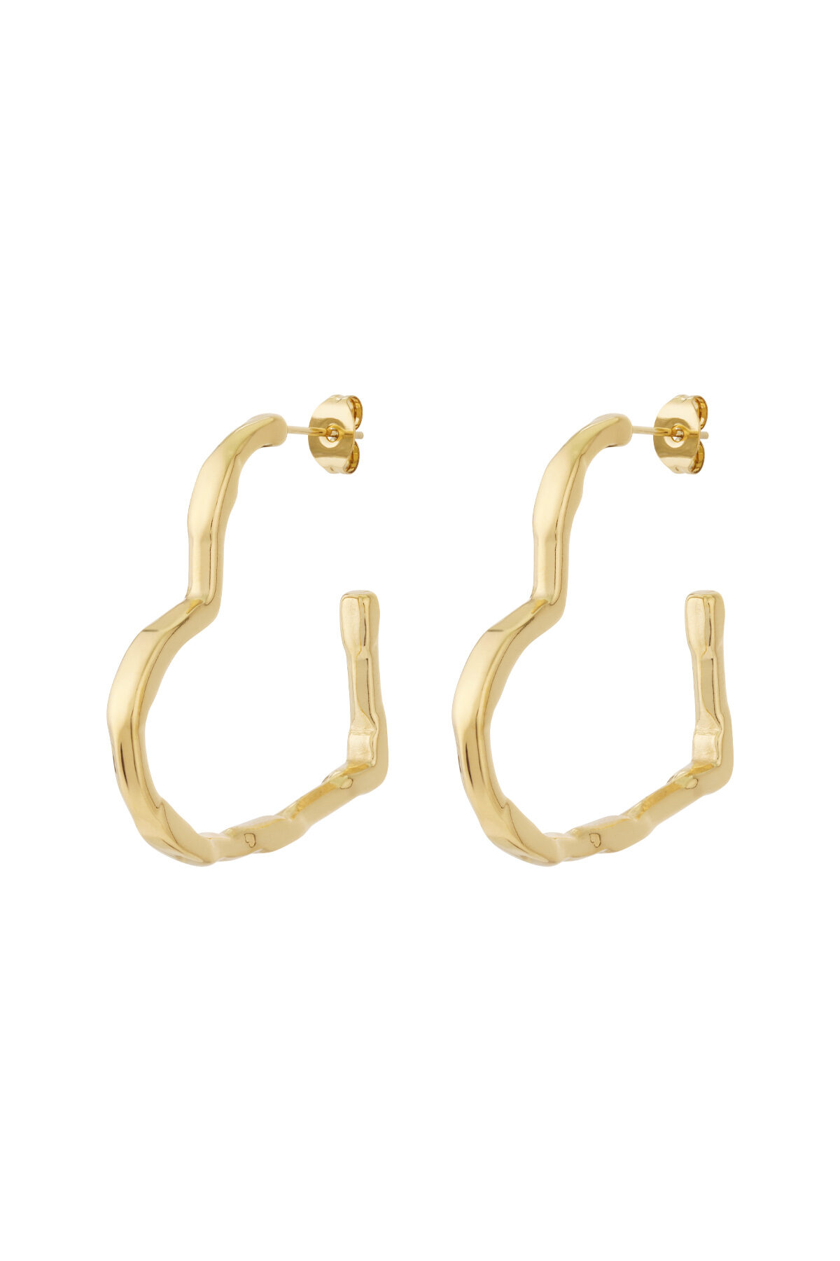Big heart hoop earrings thumbnail 1