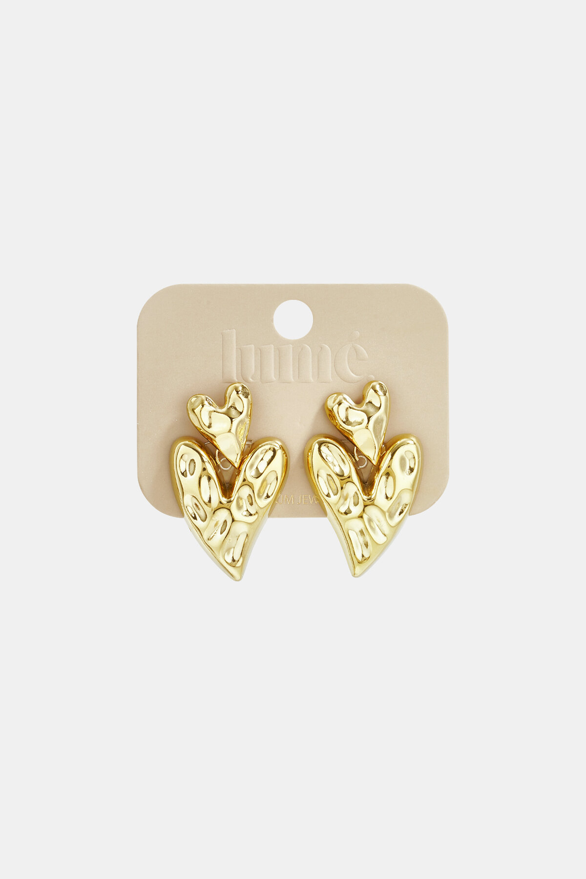 Stacked heart earrings thumbnail 5