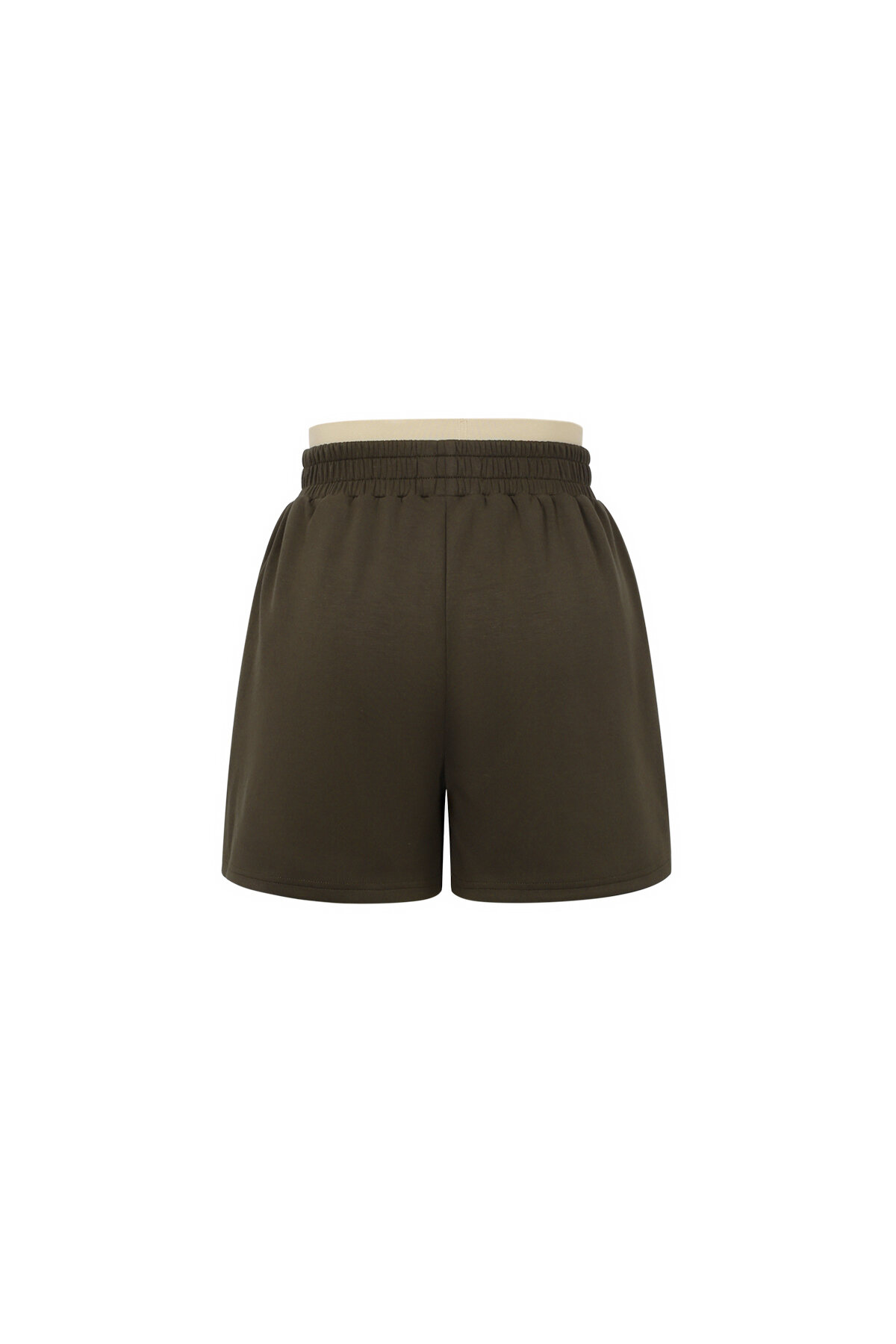 Knitted Polyester Fiber Women's Casual Shorts Sporty Solid Color h5 Picture3