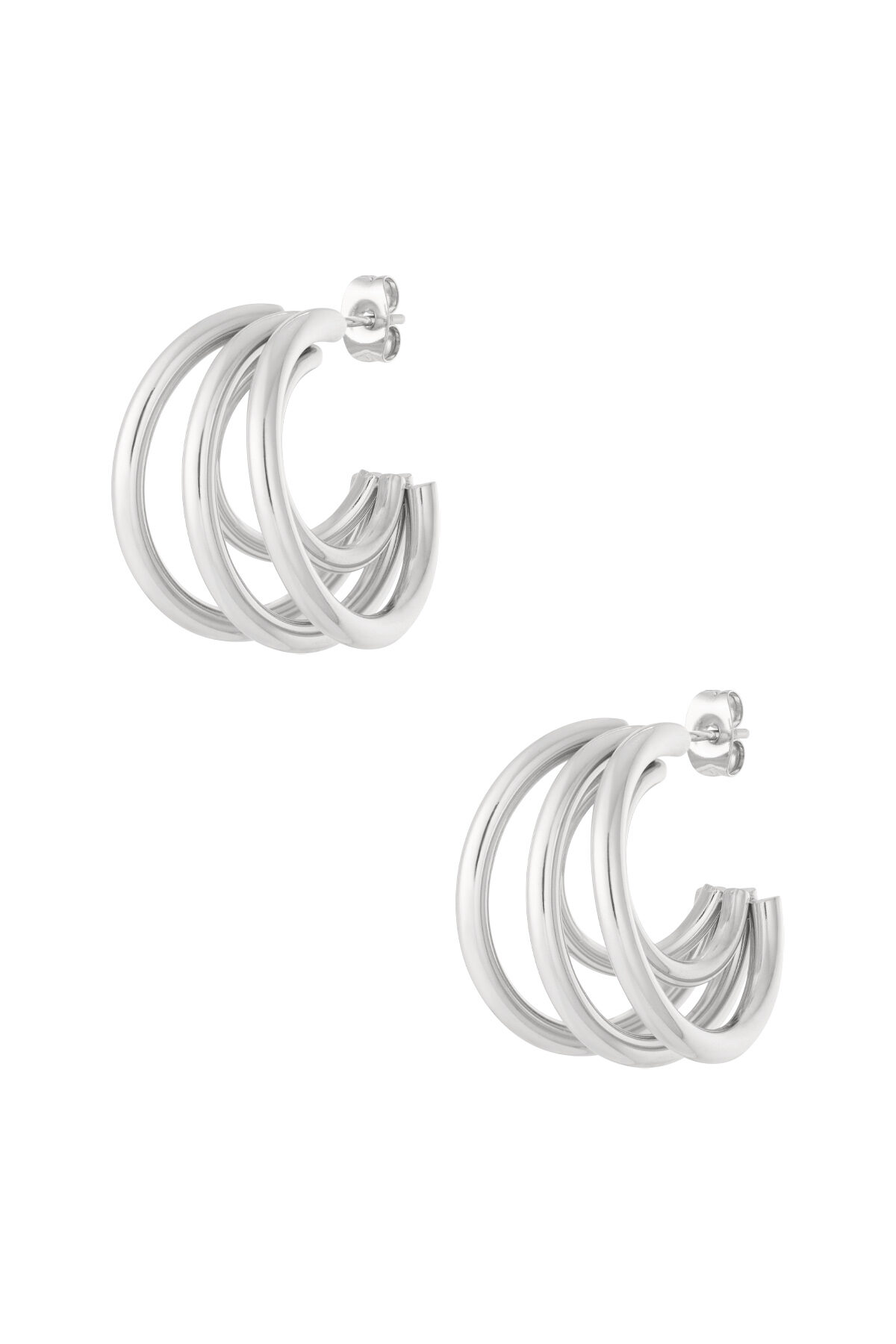 Stainless Steel Hoop Earrings Geometric Casual Daily Simple Series Women's jewelry thumbnail 3