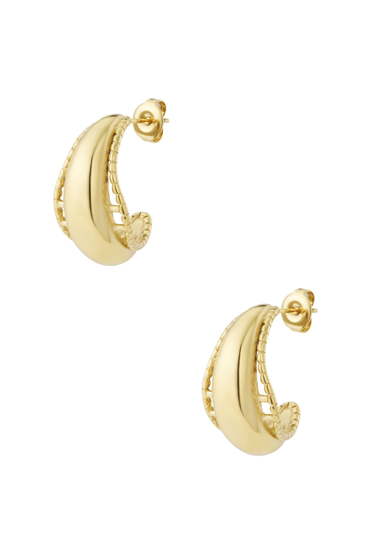 Stainless Steel Hoop Earrings Geometric Casual Daily - 1