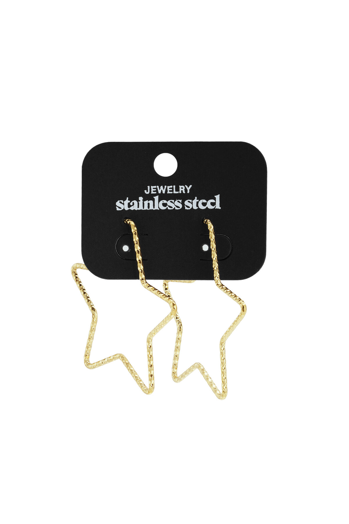 Stainless Steel Hoop Earrings Star Casual Daily Simple Series Women's jewelry thumbnail 6