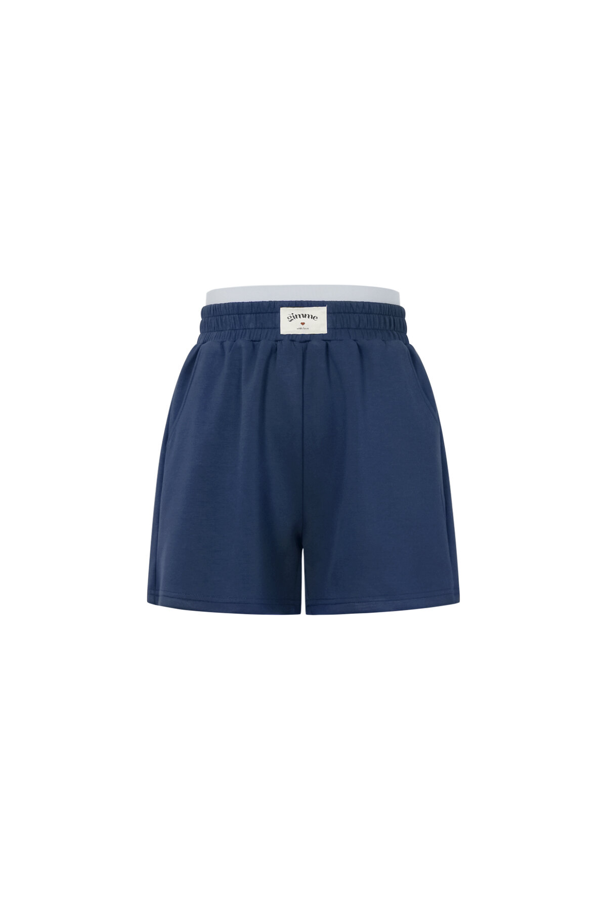 Knitted Polyester Fiber Women's Casual Shorts Sporty Solid Color Picture12