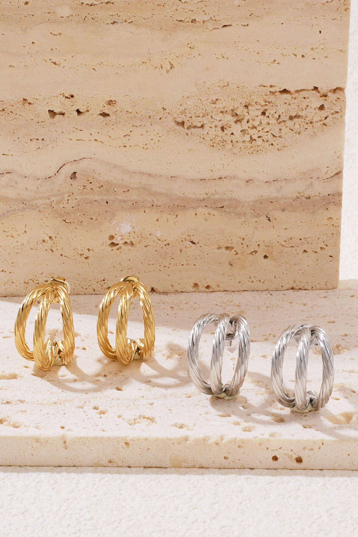 Stainless Steel Hoop Earrings Geometric Daily Daily thumbnail 4