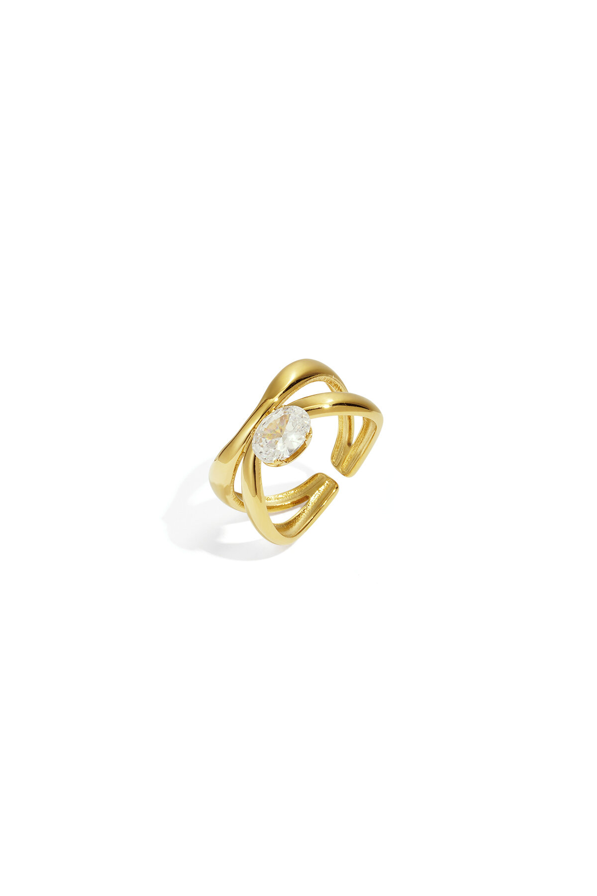 Stainless Steel Gemstone Rings lines Simple Daily Simple Series Women's jewelry 2