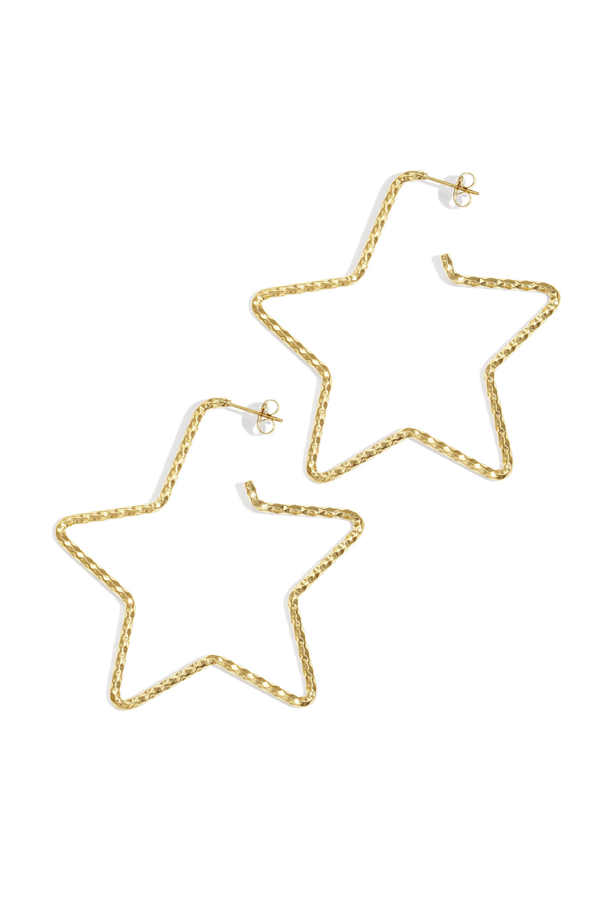 Stainless Steel Hoop Earrings Star Casual Daily Simple Series Women's jewelry - 1