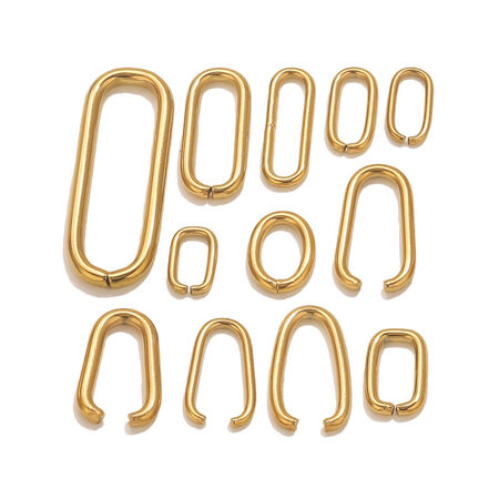 1 Piece DIY Pendant Clasp Stainless Steel Waterproof Gold Color Jewelry Charms