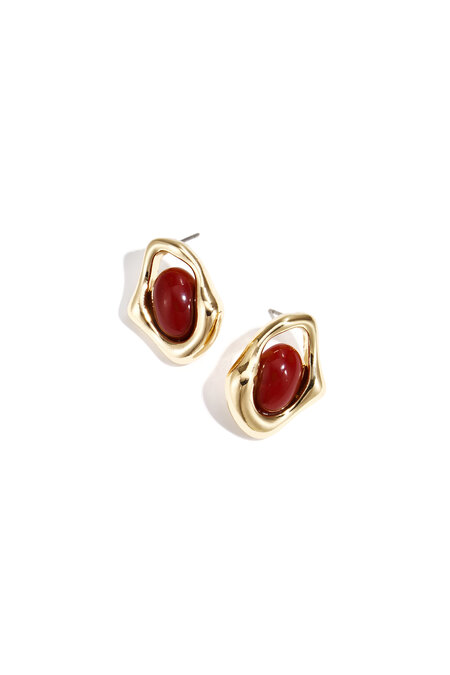 Alloy Stud Earrings Irregular Shape Retro Daily Simple Series Women's jewelry 2