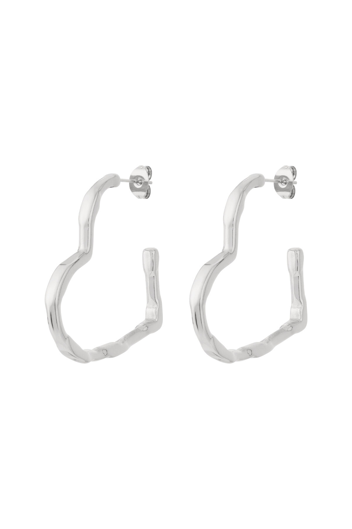 Big heart hoop earrings thumbnail 3