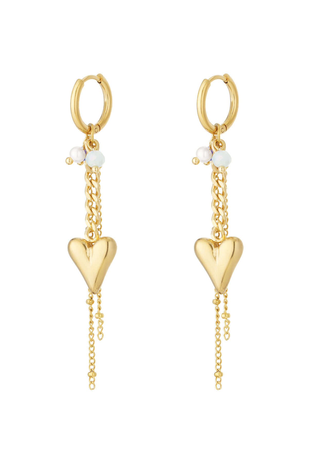 Heart drop earrings - 1