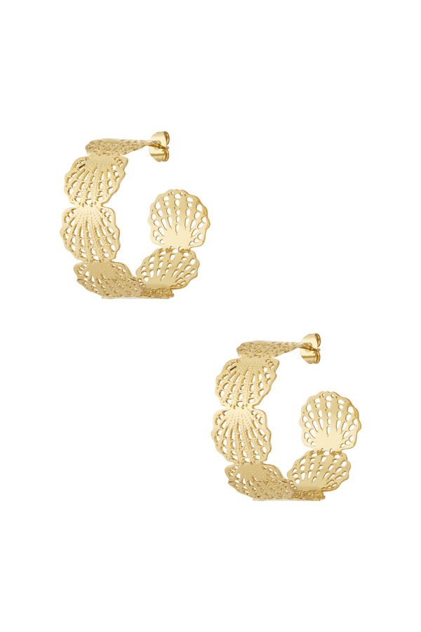 Seashell hoop earrings - 1