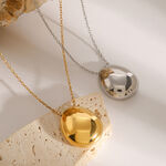 1 piece simple series simple solid color stainless steel gold plated women pendant necklaces thumbnail 1