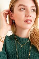Stainless steel necklace with stone thumbnail 1