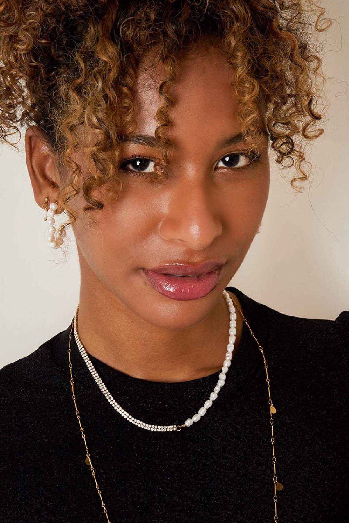 Necklace one side pearls thumbnail 1