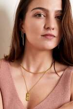 Necklace double chain star & moon thumbnail 1