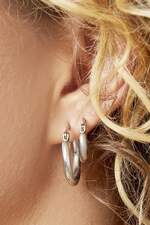 Earrings Hoops Twisted 15 mm thumbnail 1