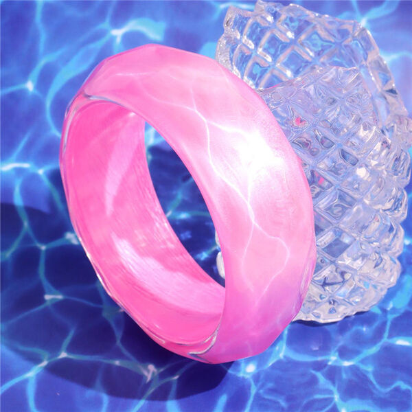 1 Piece Light Luxury Simple Glitter Acrylic Women's Bangles - 1