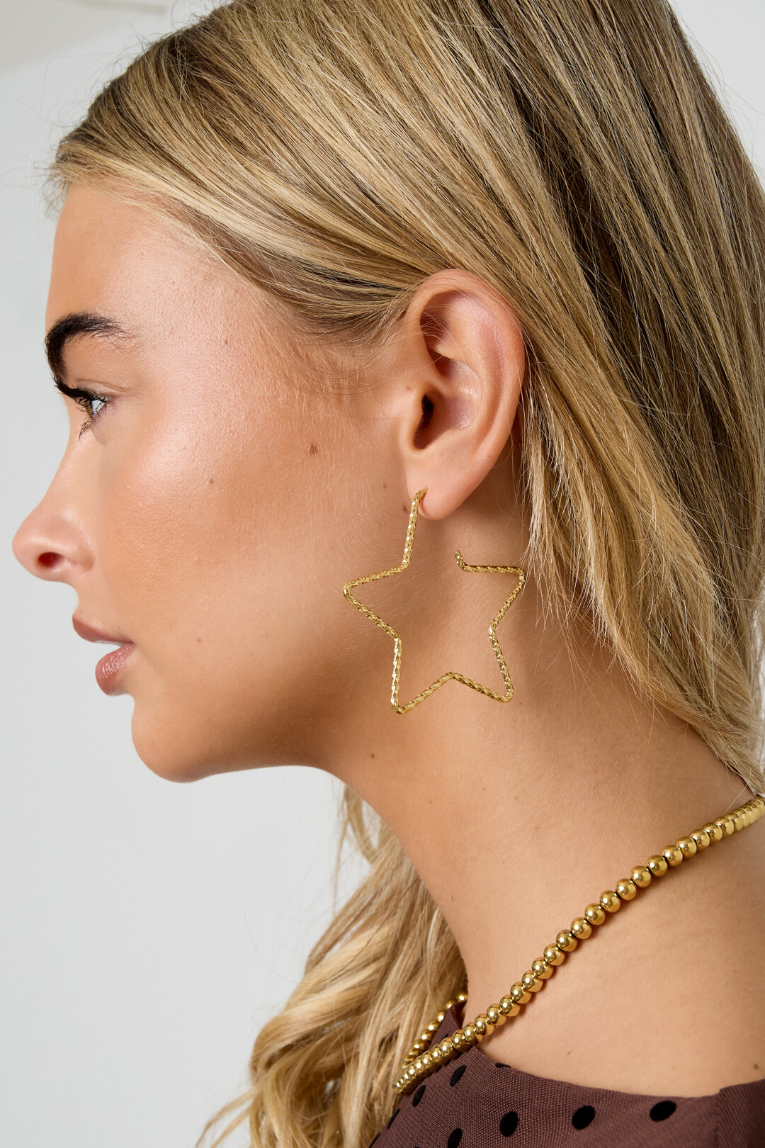 Stainless Steel Hoop Earrings Star Casual Daily Simple Series Women's jewelry thumbnail 4
