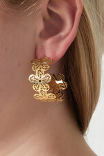 Flowers hoop earrings thumbnail 2