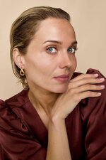 Hoop Earrings irregular shape Casual Daily Simple Series Women's jewelry thumbnail 2