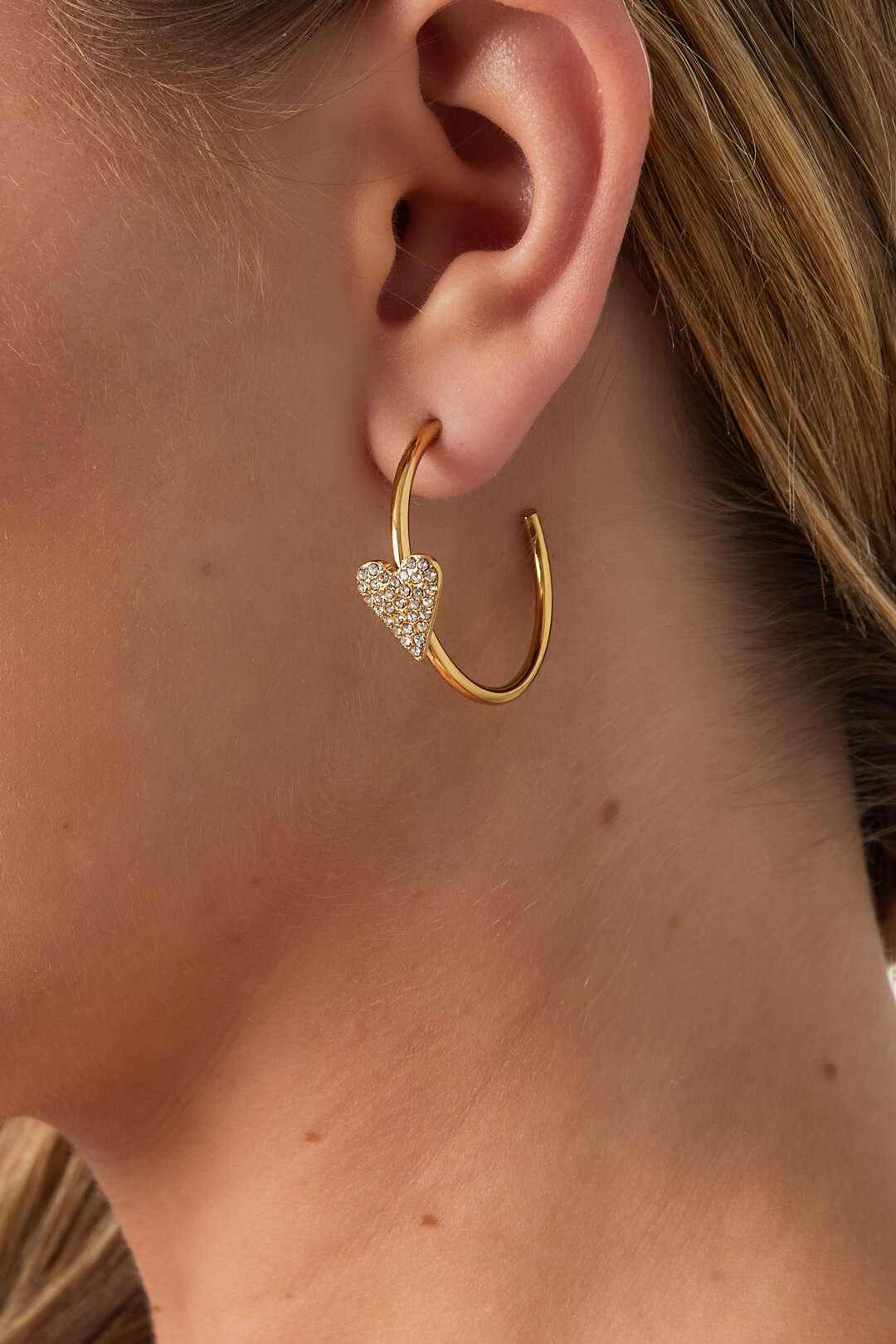 Heart hoop Earrings thumbnail 2