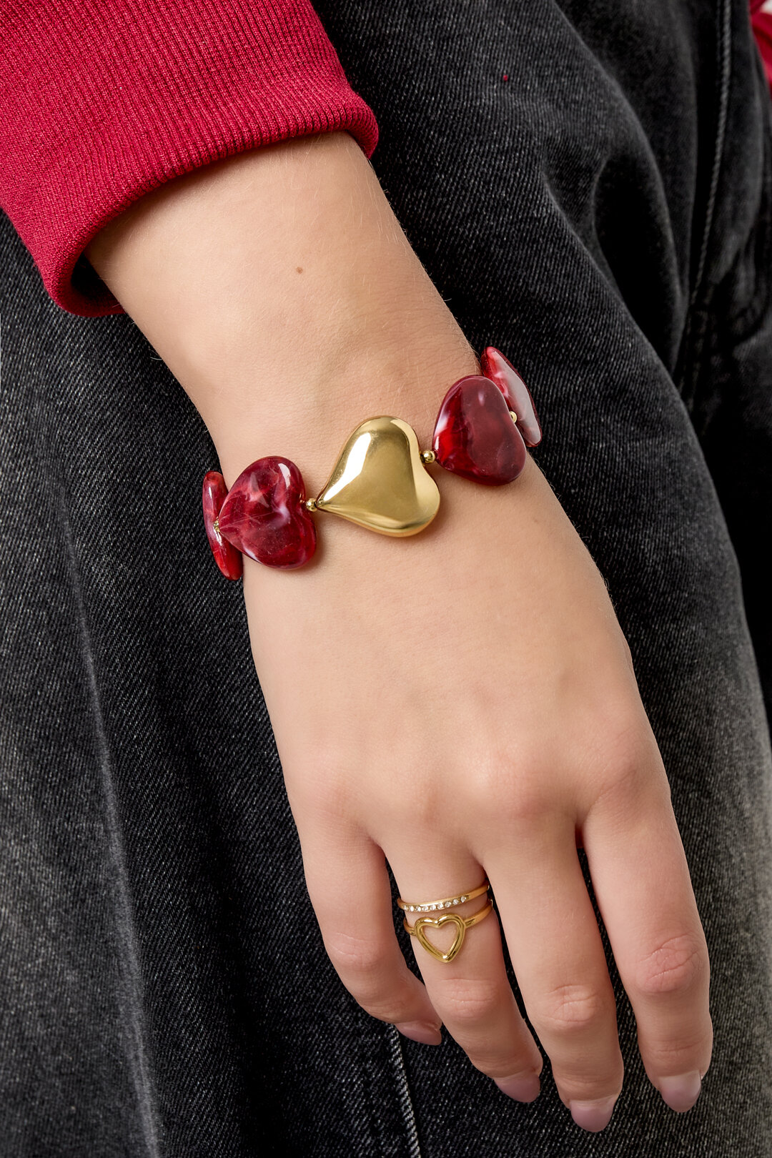 Acrylic Beaded Bracelets Heart Retro Daily Classic Series Women's jewelry thumbnail 2