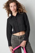 Cotton Women's Cropped Blouse Classic Button-Down thumbnail 6
