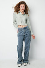 Cotton Women's Cropped Blouse Classic Button-Down thumbnail 5