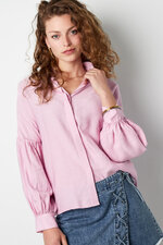 Viscose Women's Blouse Puff Sleeve High Neck thumbnail 9