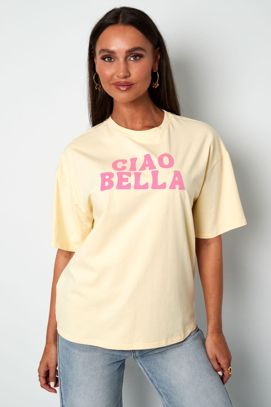 Cotton Women's T-shirt Casual Letters thumbnail 4