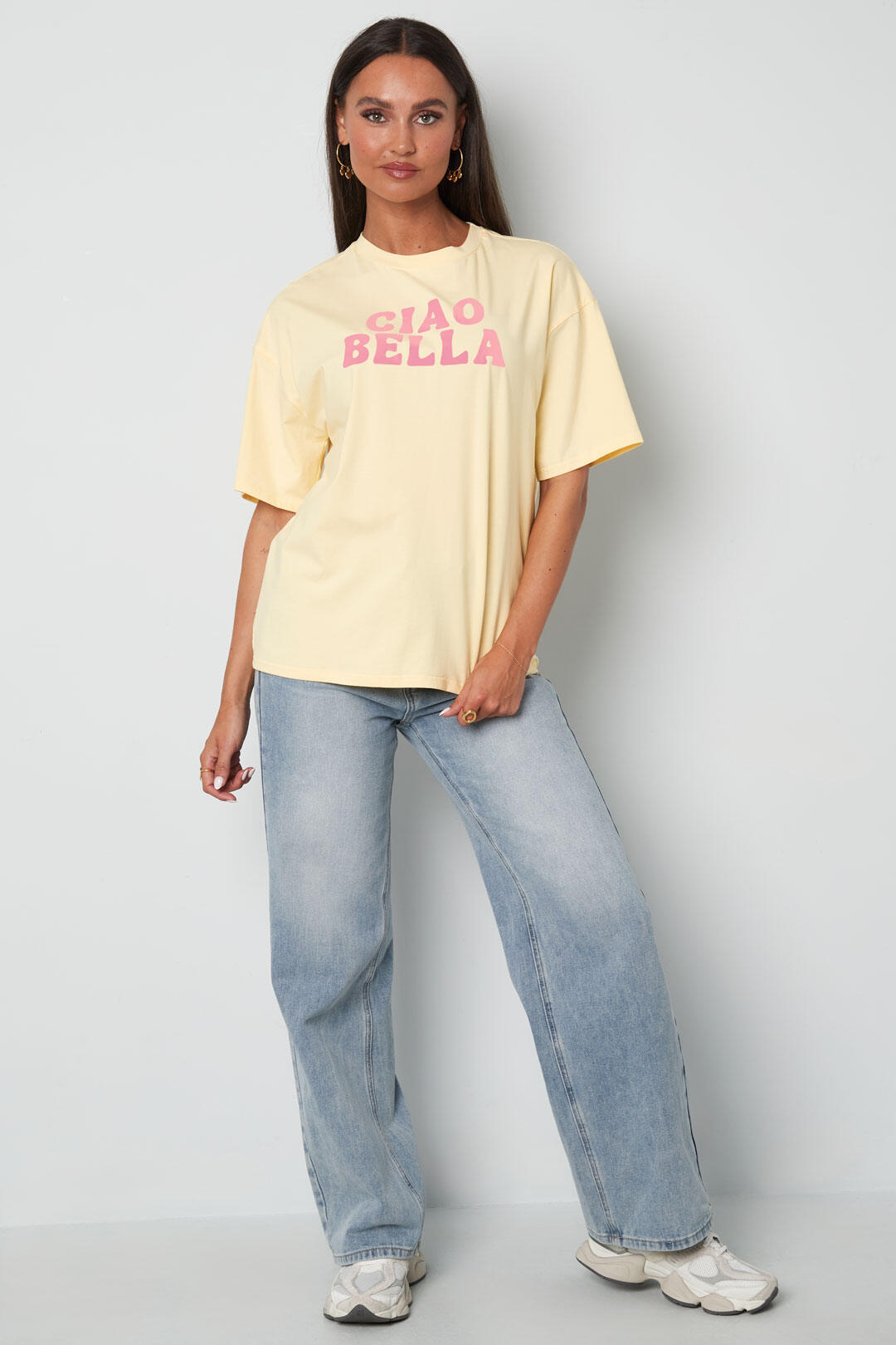 Cotton Women's T-shirt Casual Letters thumbnail 5