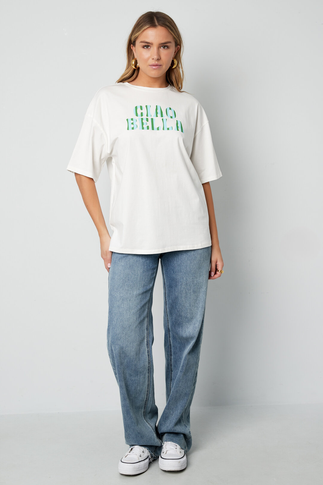 Cotton Women's T-shirt Casual Letters thumbnail 9