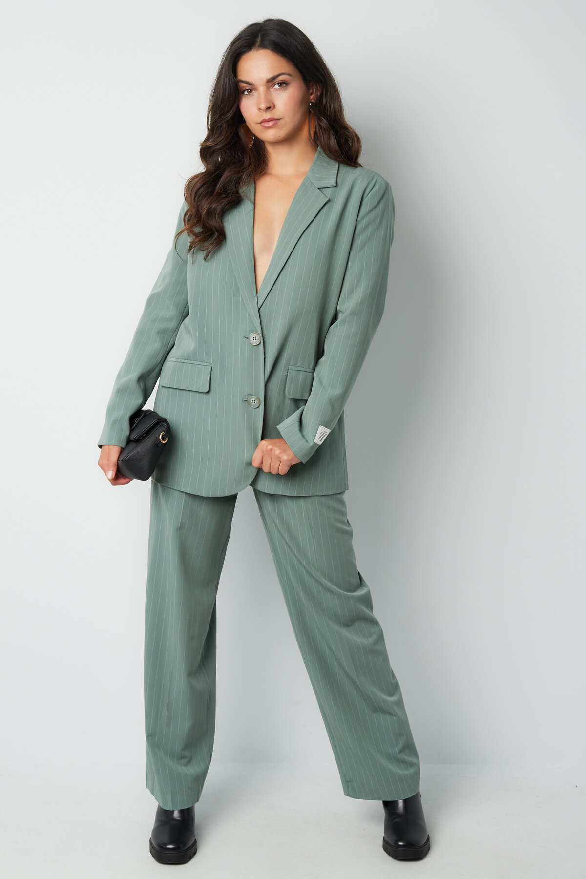 Woven Straight Pants Elegant Stripes thumbnail 6