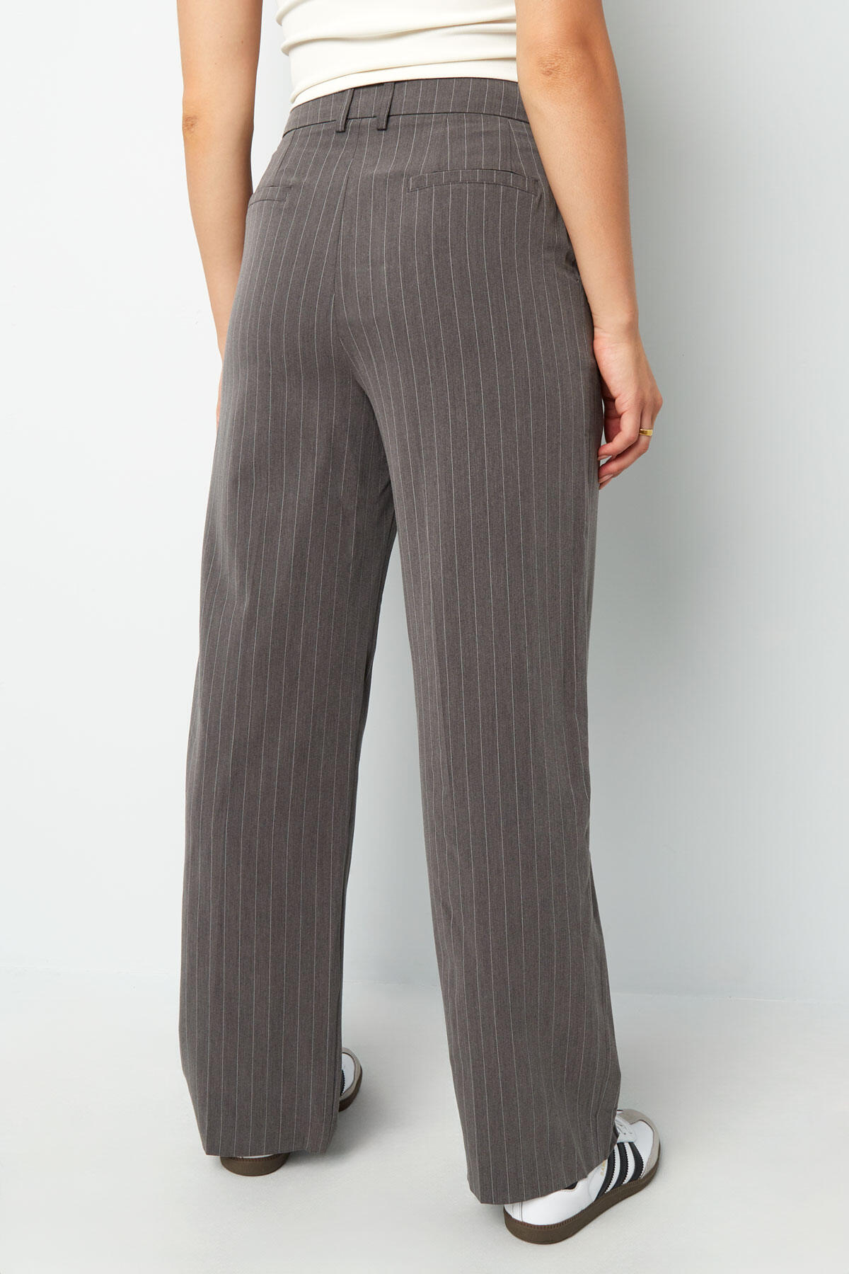 Woven Straight Pants Elegant Stripes thumbnail 4