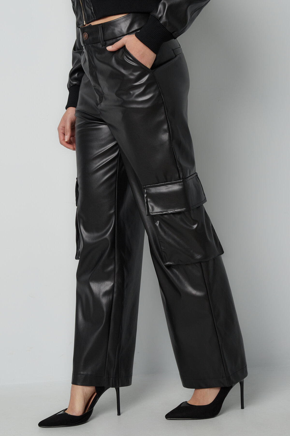 Woven Solid Color Women's Straight Pants Elegant Fall/Winter thumbnail 3