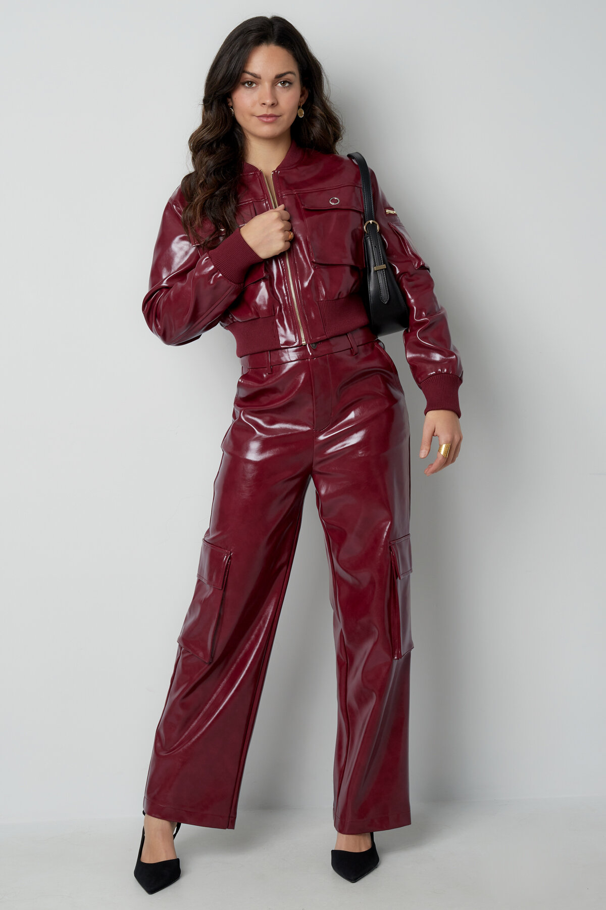Woven Solid Color Women's Straight Pants Elegant Fall/Winter thumbnail 8