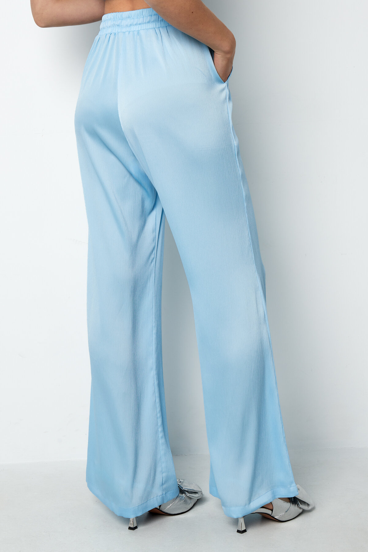 Woven Polyester Women's Straight Pants Casual Solid Color Spring/Summer thumbnail 3