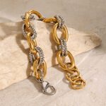 1 piece simple series daily annular stainless steel gold plated women chain bracelets thumbnail 5