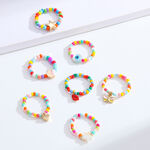 1 Piece Vacation Series All-match Lightweight Mixed Color Beads Arylic Women's Adjustable Rings thumbnail 3