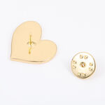 1 Piece Trendy Series Sweet Heart Drop Oil Gold Color Alloy Women's Brooches thumbnail 5