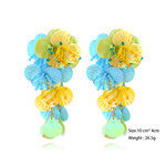 1 Pair Romantic Colorful Sequ Beads Flower Floral Earrings thumbnail 7