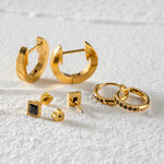1 pair simple series casual geometric stainless steel gold plated rhinestone women earrings set thumbnail 3