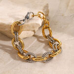 1 piece simple series daily annular stainless steel gold plated women chain bracelets thumbnail 4
