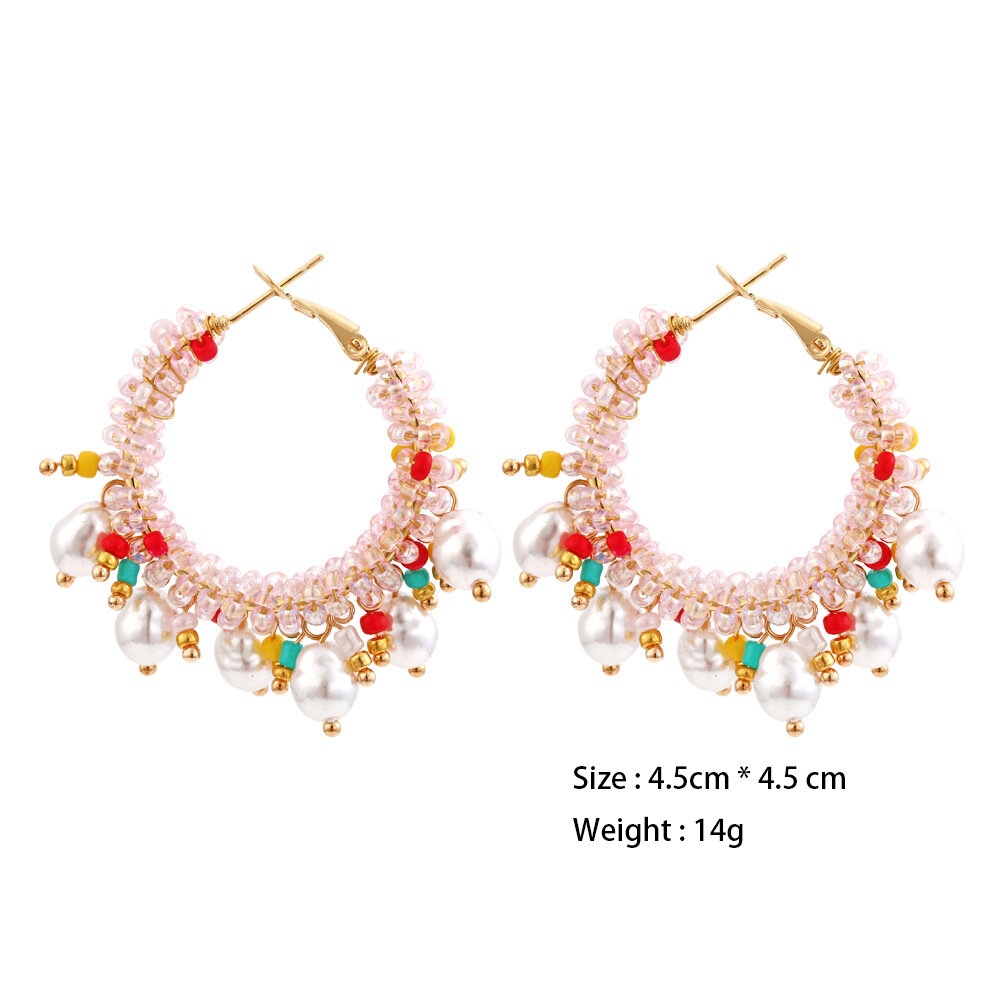 1 Pair Elegant Bead Twisted Pearl Beads Earrings thumbnail 6